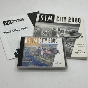 Sim City 2000 Windows PC CD-Rom Video Games EA Games w/ Guide & Manual